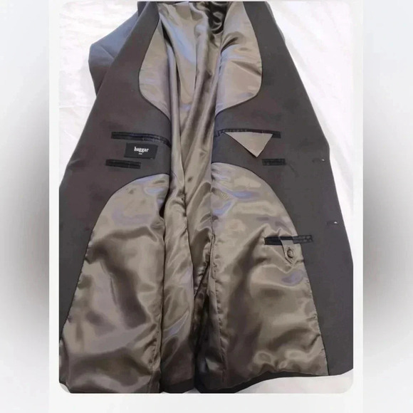 Haggar 100% Wool Charcoal 2 Piece  Suit Size 46 S/P - Picture 14 of 14